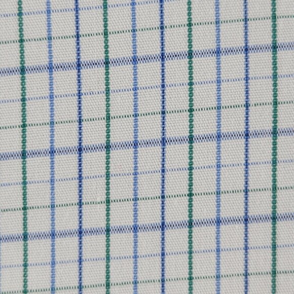 Brooks Brothers Regent 16.5 4/5 Cotton Non-Iron Blue and Green Check Long Sleeve - Picture 7 of 16